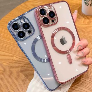 Чохол для iPhone 14 Pro Max Shining Case Magsafe зі склом на камерах